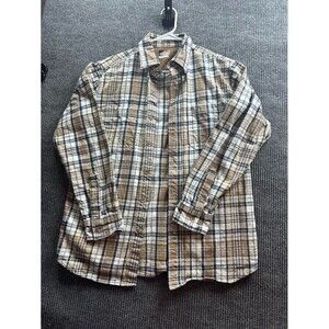 Ridgecut Tough Wear Heavy Flannel Shirt Medium Plaid 100% Cotton Excellent